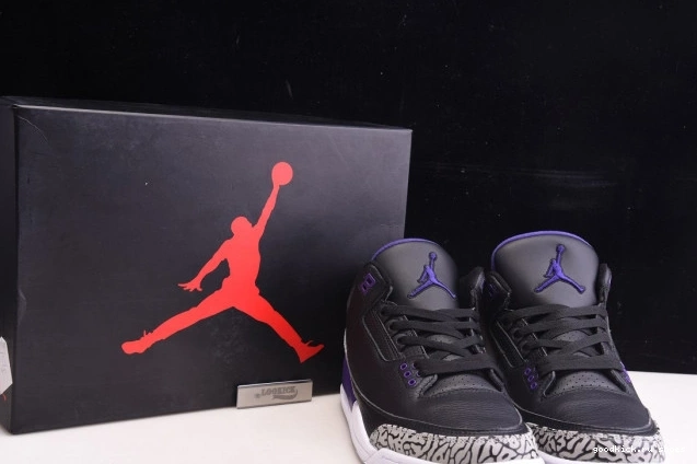 Cheap Court 3 Black Purple Retro Jordan CT8532-050 Air 0811